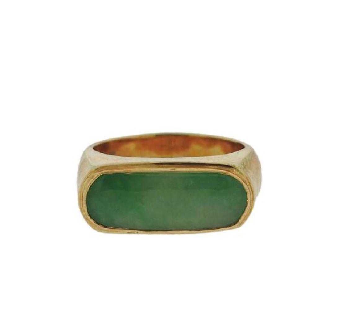 18K Gold Jade Ring (1 of 3)