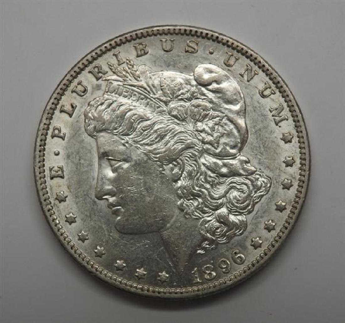 1896 O Morgan 1 Dollar Silver US Coin (1 of 2)