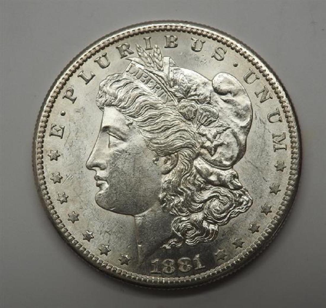 1881 S Morgan 1 Dollar Silver US Coin (1 of 2)
