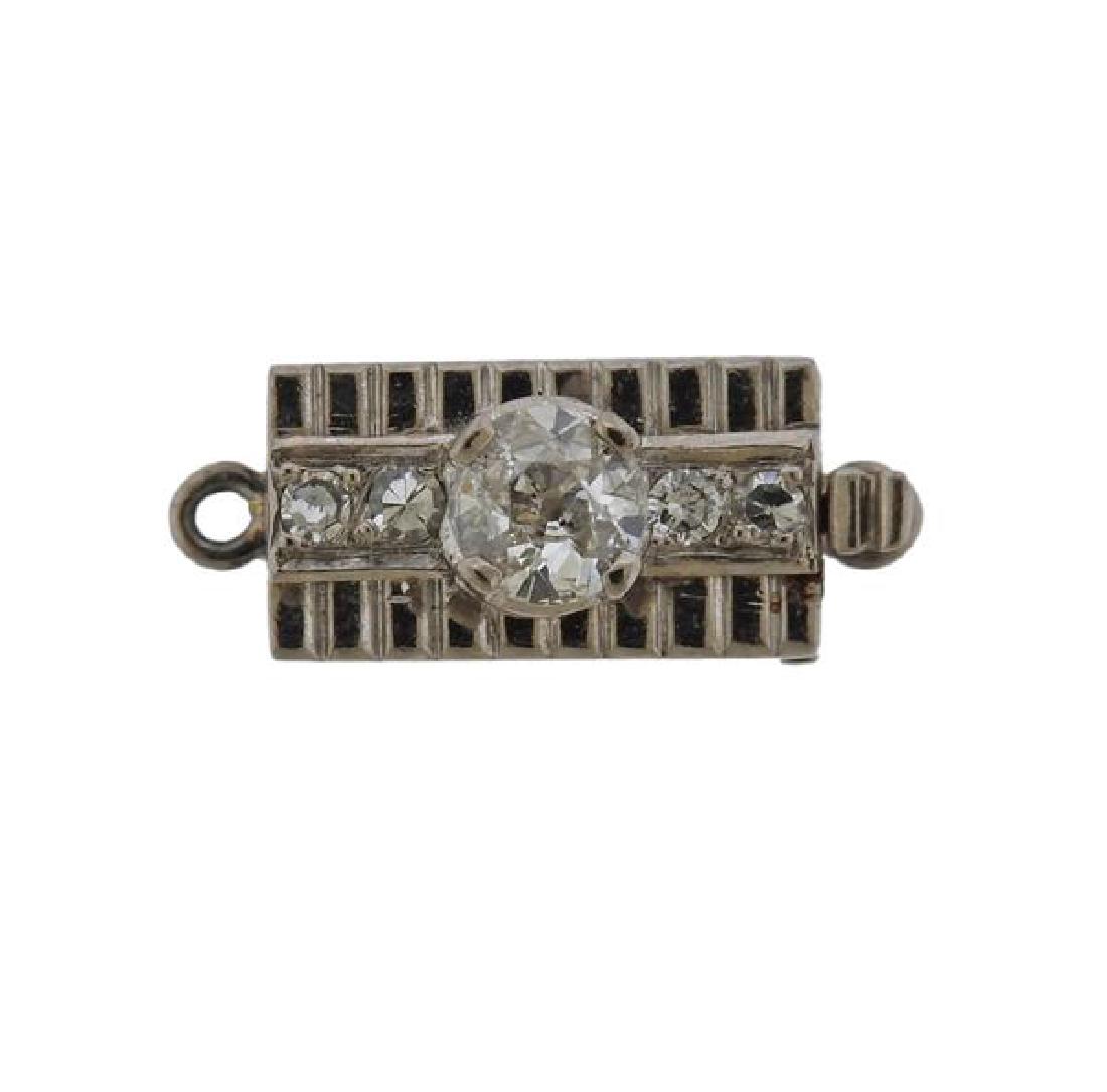 Antique 18K Gold Diamond Clasp