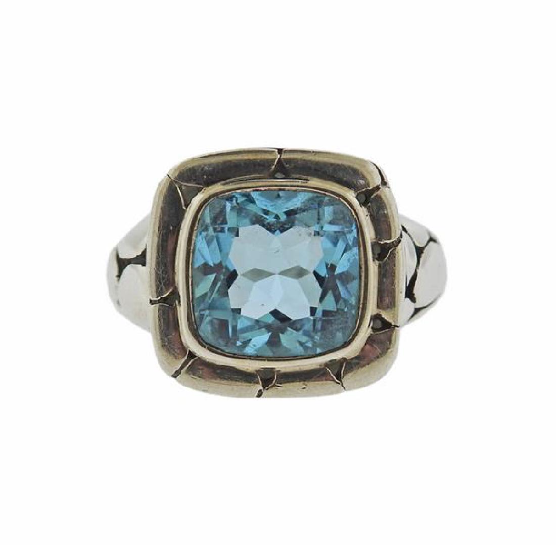 John Hardy Sterling Silver Blue Stone Ring (1 of 3)