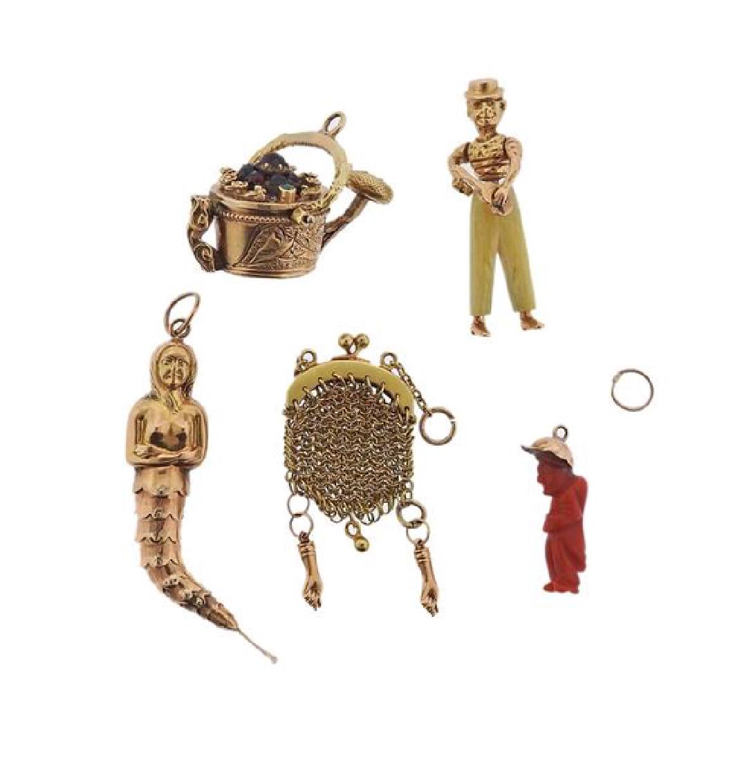 Antique Gold Multi Color Stone 3D Charm Lot (1 of 7)