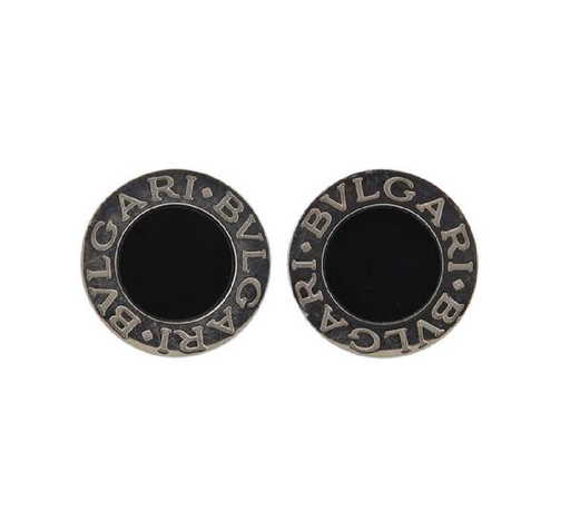 Bvlgari Bulgari Onyx 18k Gold Stud Earrings