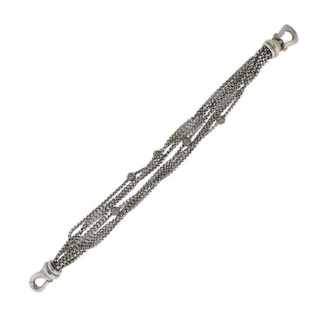 David Yurman Sterling Diamond Multi Chain Bracelet (1 of 3)