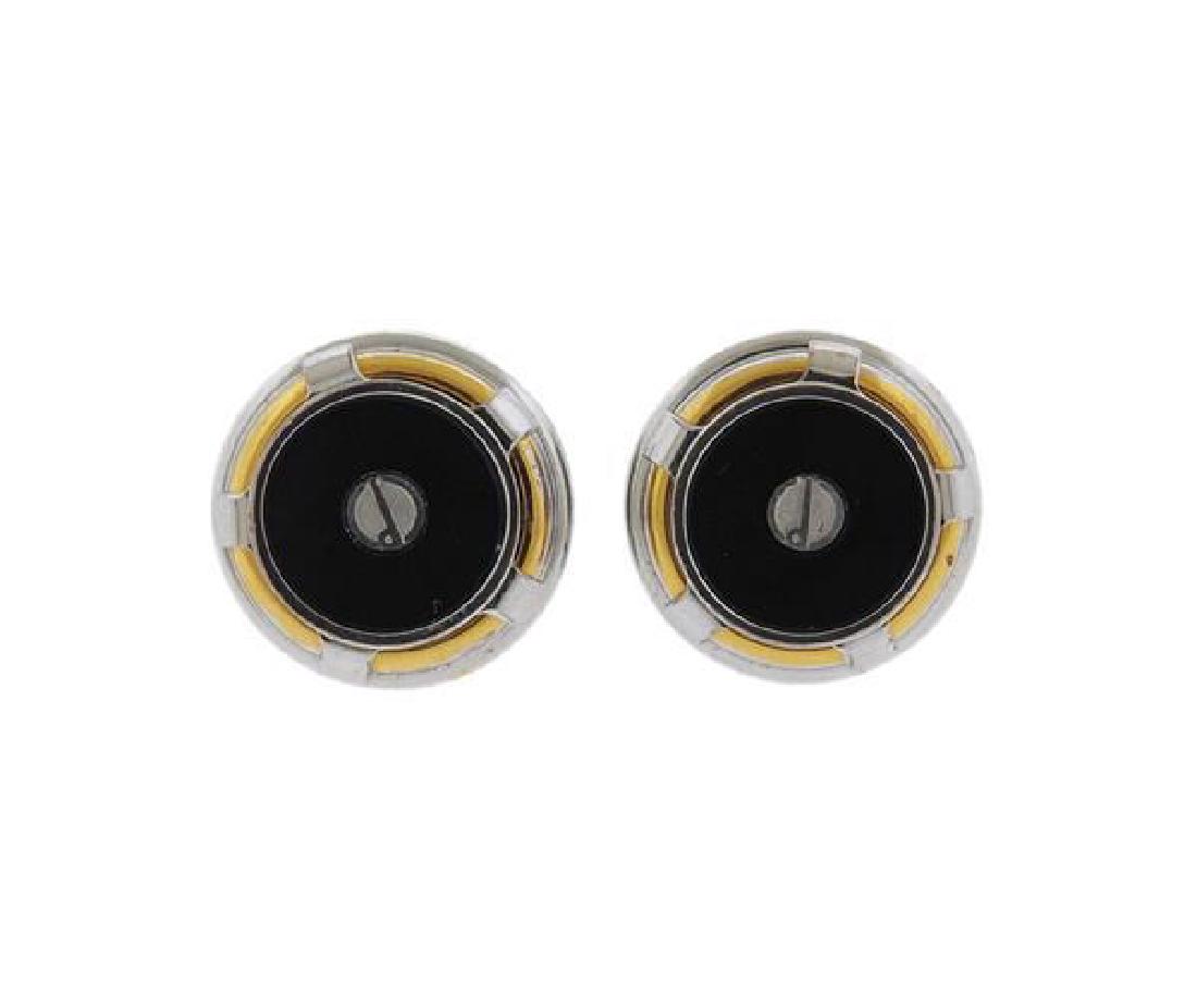 Dunhill Sterling 14k Gold Onyx Cufflinks (1 of 3)