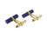 Mid Century 14K Gold Lapis Bar Cufflinks - 3
