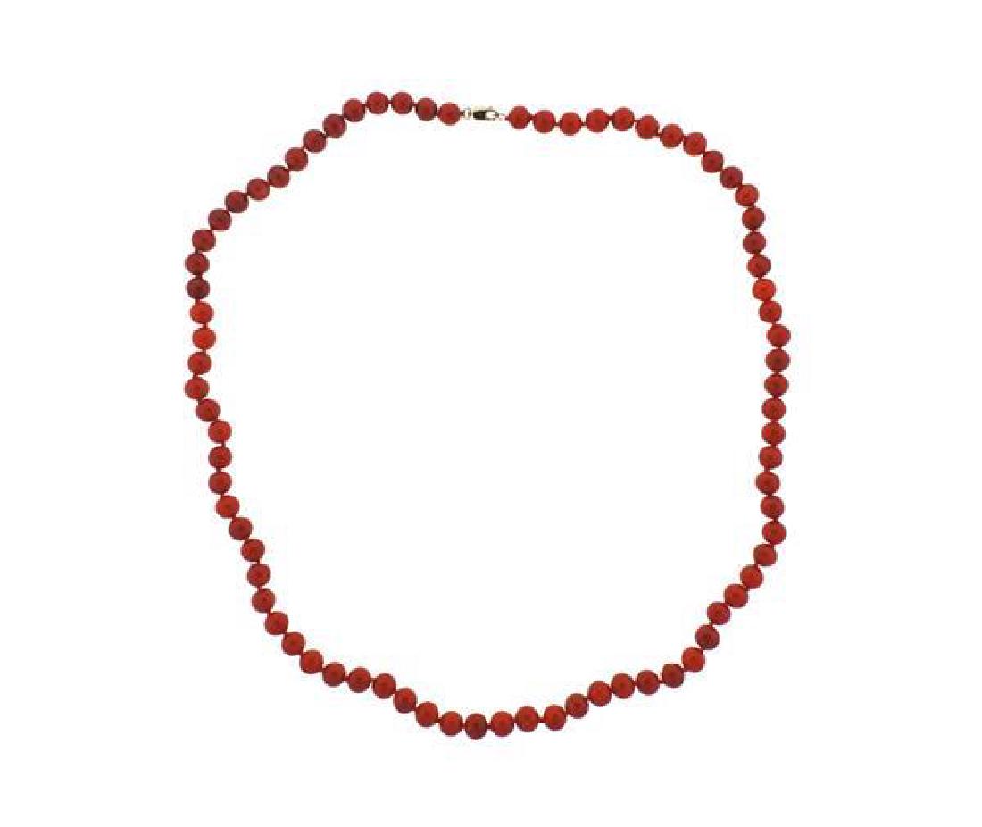 14K Gold Coral Necklace (1 of 3)