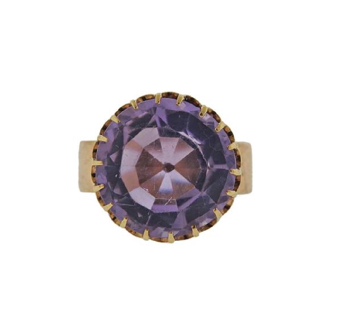 Victorian 14k Gold Amethyst Ring (1 of 3)