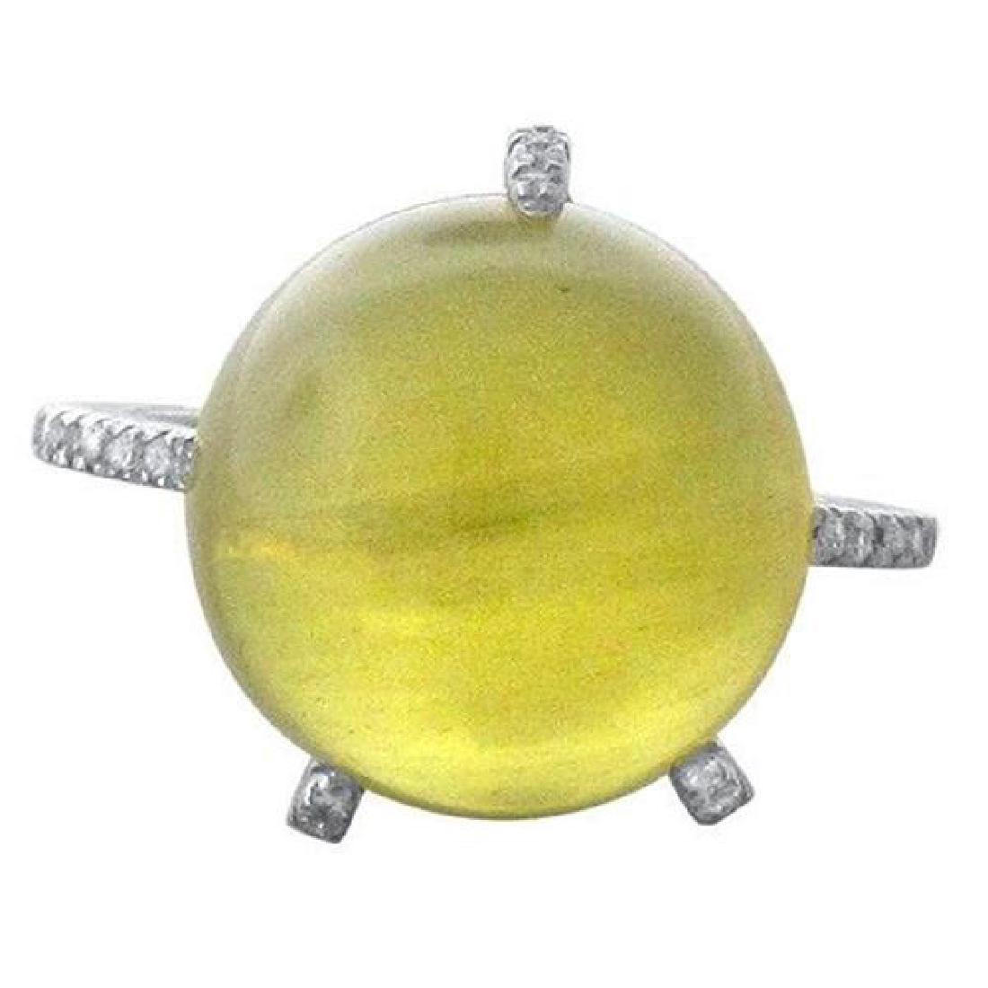 Preziosismi 18K Gold 12.17ct Beryl Diamond Ring (1 of 2)