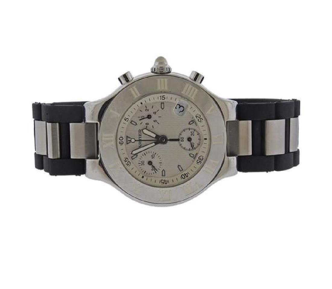 Cartier Chronoscaph 21 Steel Rubber Watch (1 of 3)