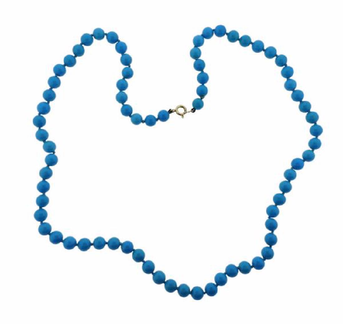 Turquoise Bead Necklace (1 of 3)