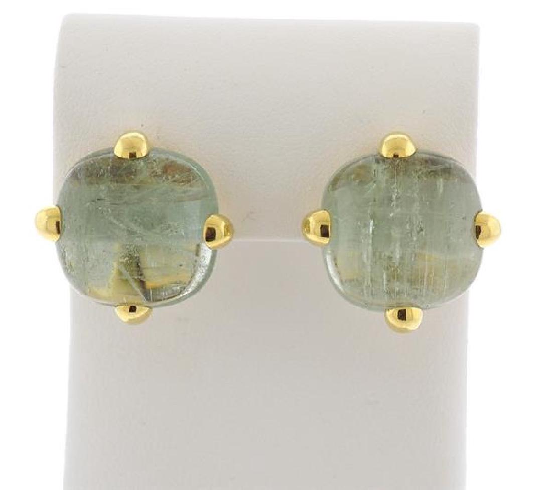 Pomellato 18K Gold Aquamarine Earrings (1 of 6)