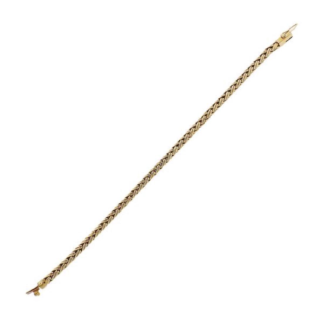 Tiffany & Co 14K Gold Russian Weave Chain Bracelet (1 of 3)