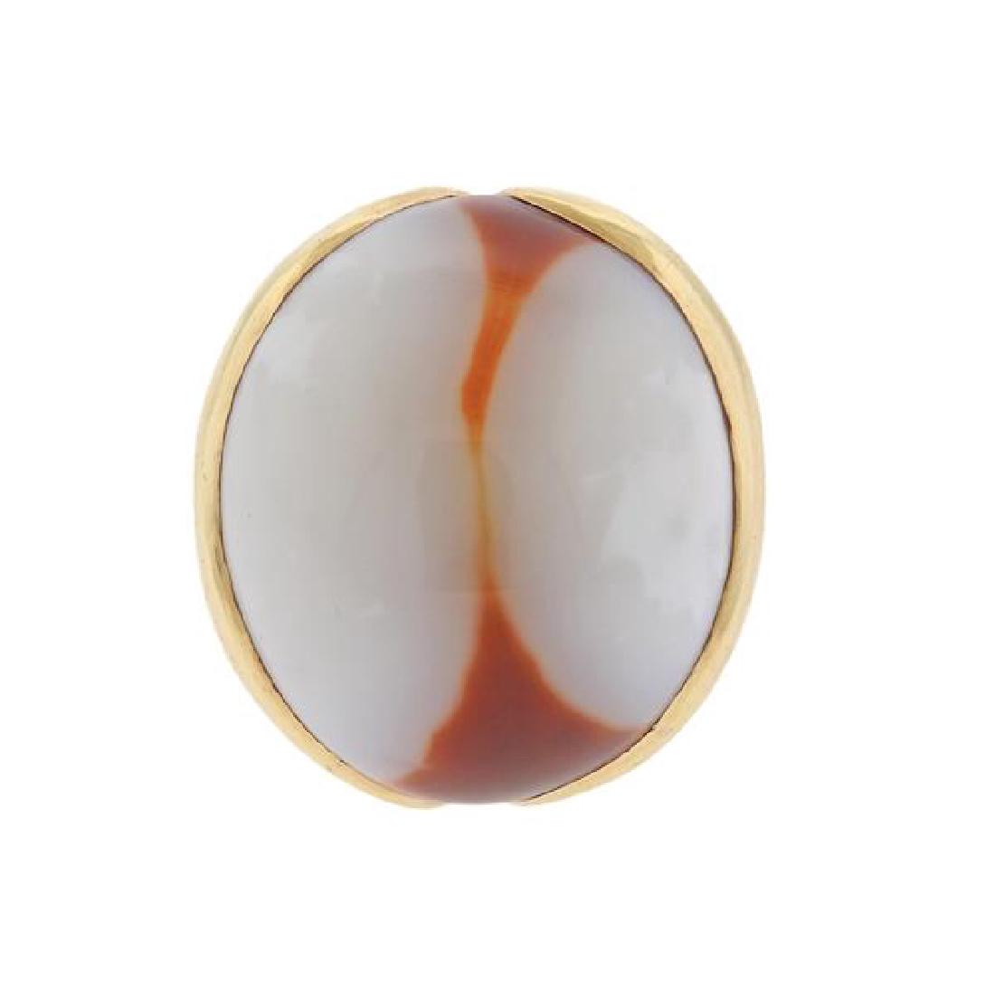 14k Gold Agate Cabochon Ring (1 of 5)