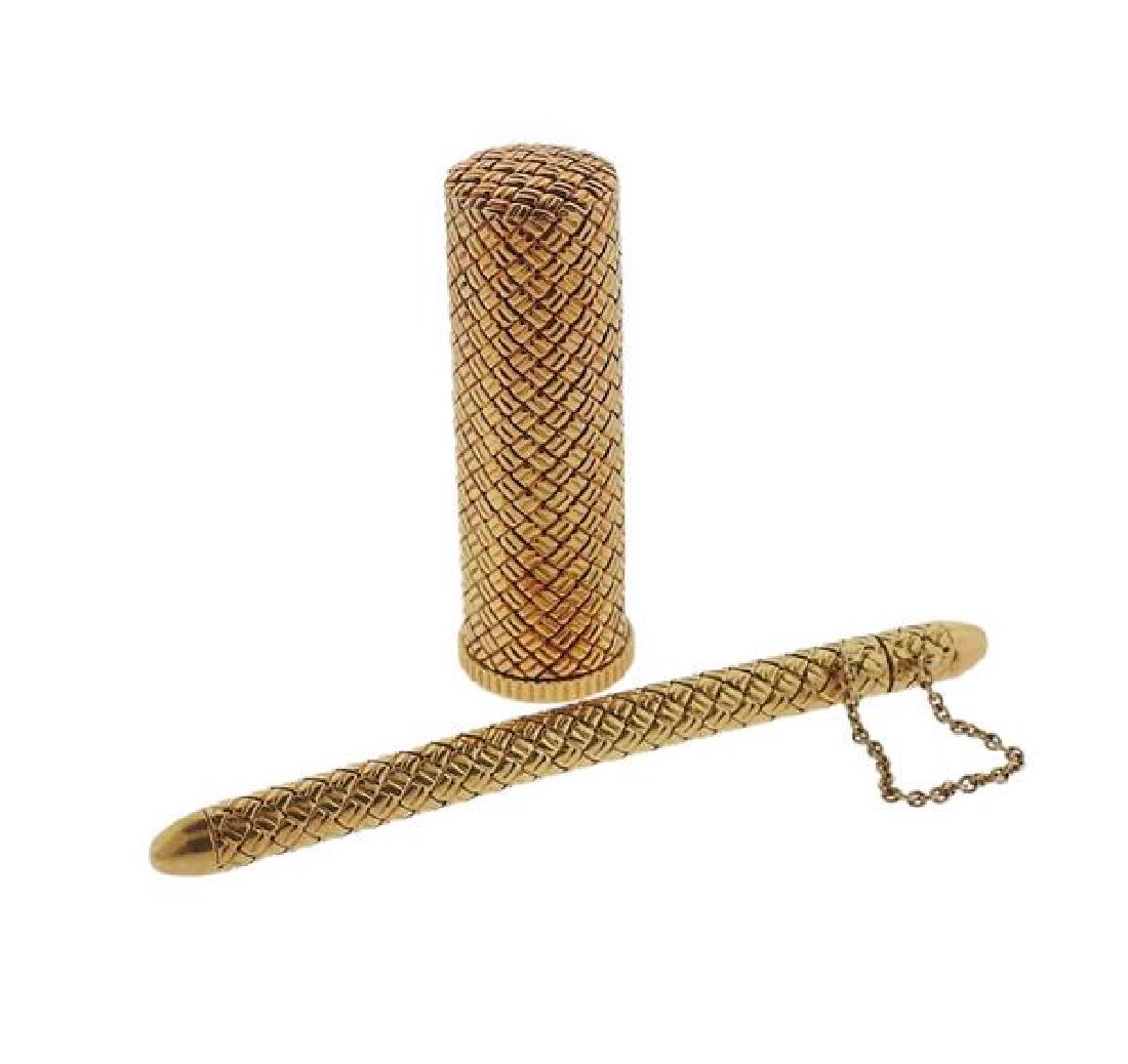Van Cleef & Arpels 18k Gold Lipstick Brush Cosmetic (1 of 6)