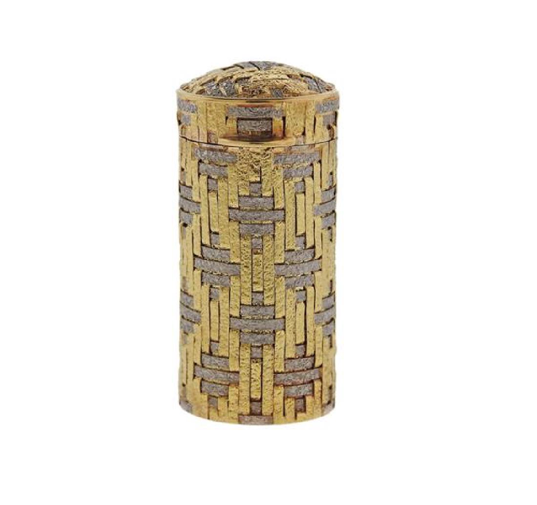 Van Cleef & Arpels 18k Gold Weave Pill Box (1 of 3)