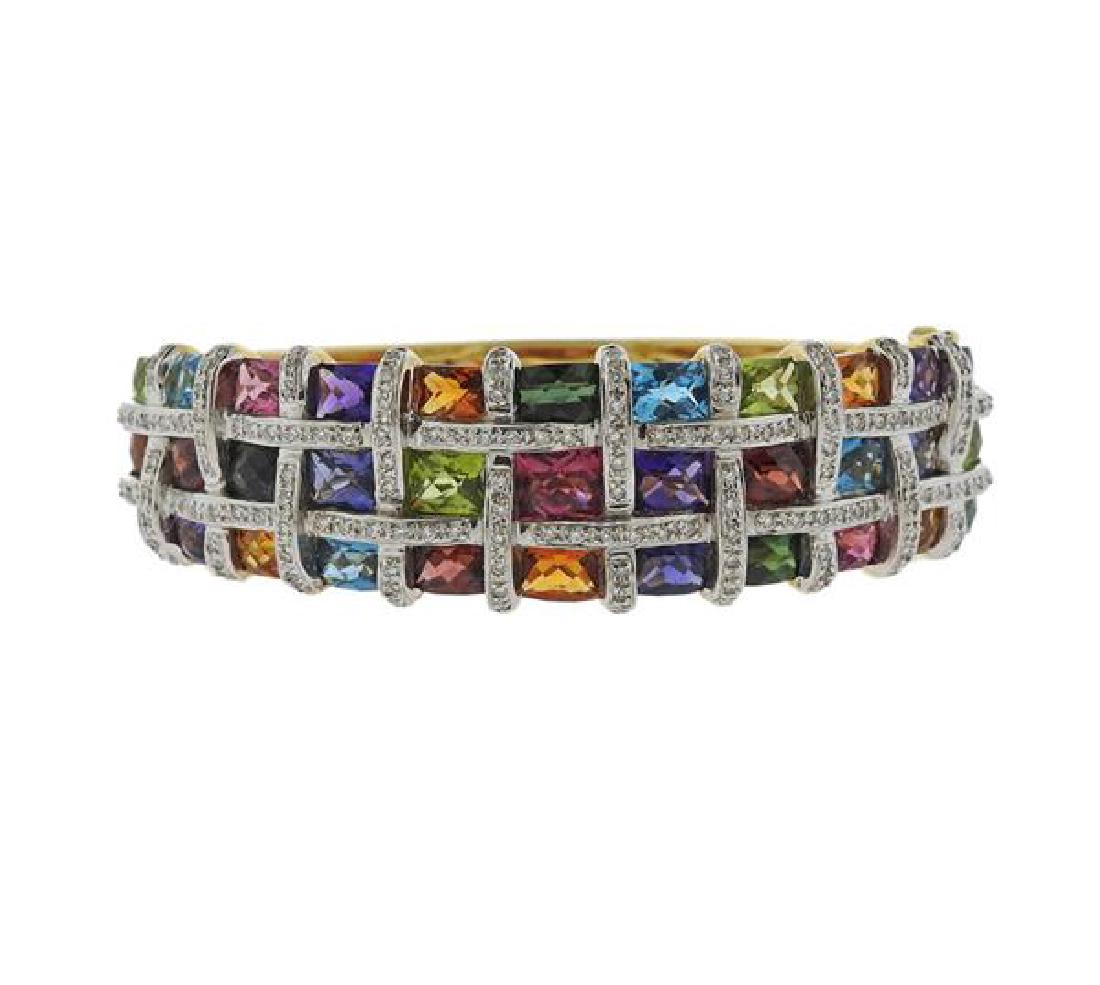 Bellarri 18k Gold Multi Gemstone Diamond Bracelet (1 of 6)