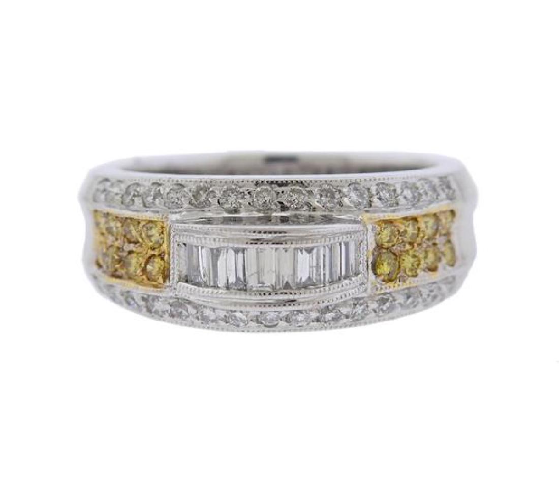 18k Gold White Yellow Diamond Ring (1 of 3)