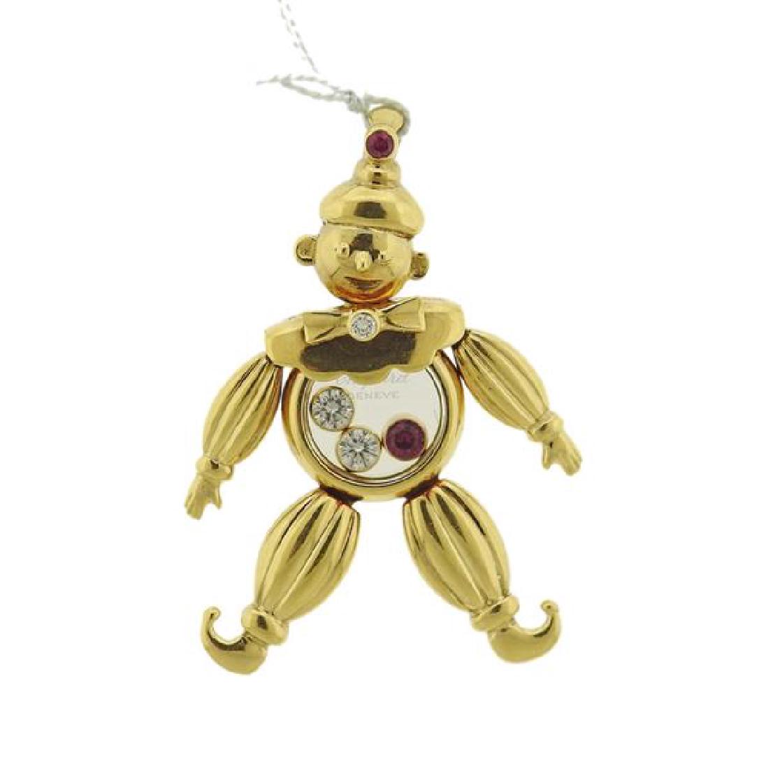 Chopard 18k Gold Happy Diamonds Ruby Clown Pendant (1 of 3)