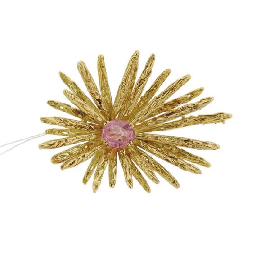 Mellerio Dits Meller 18k Gold Pink Tourmaline Brooch Jan 23 18 Hampton Estate Auction In Pa