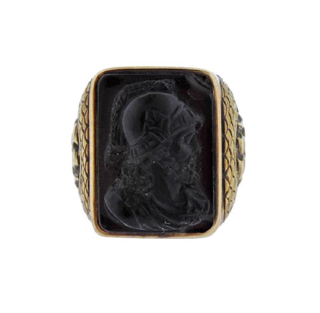 Antique 14K Gold Carnelian Cameo Ring (1 of 4)