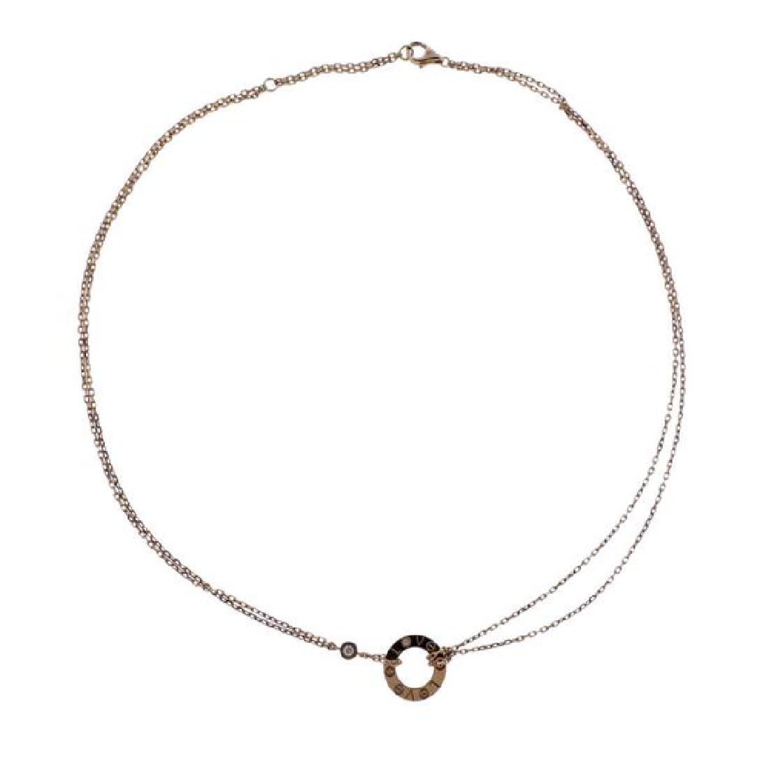 Cartier Love 18K Gold Diamond Necklace (1 of 4)