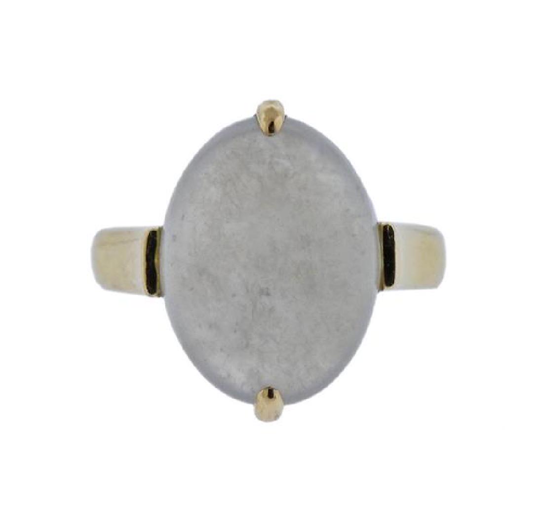 Marked 14k Fzn Vn Jadeite Gold Ring
