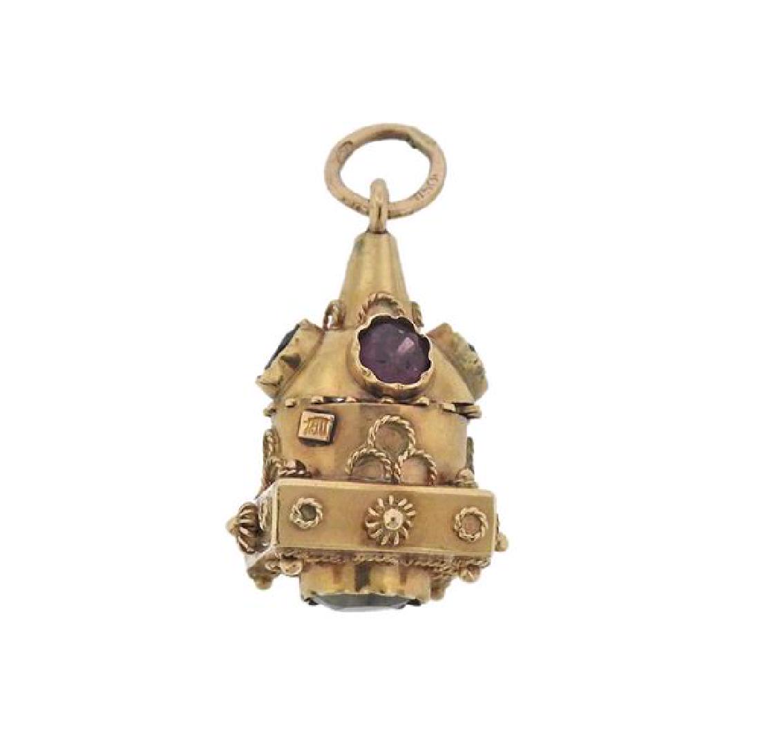 Etruscan 18K Gold Multi Stone Charm (1 of 4)