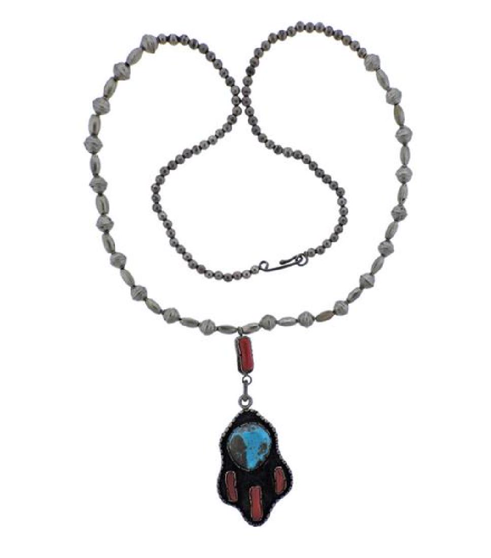 Sterling Silver Color Gemstone Pendant Necklace (1 of 4)