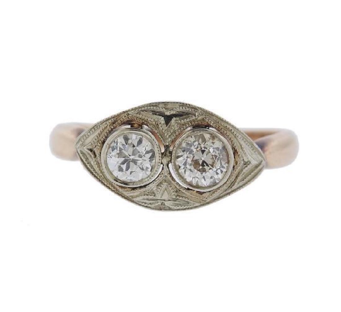 Art Deco 14K Gold Diamond Ring (1 of 3)