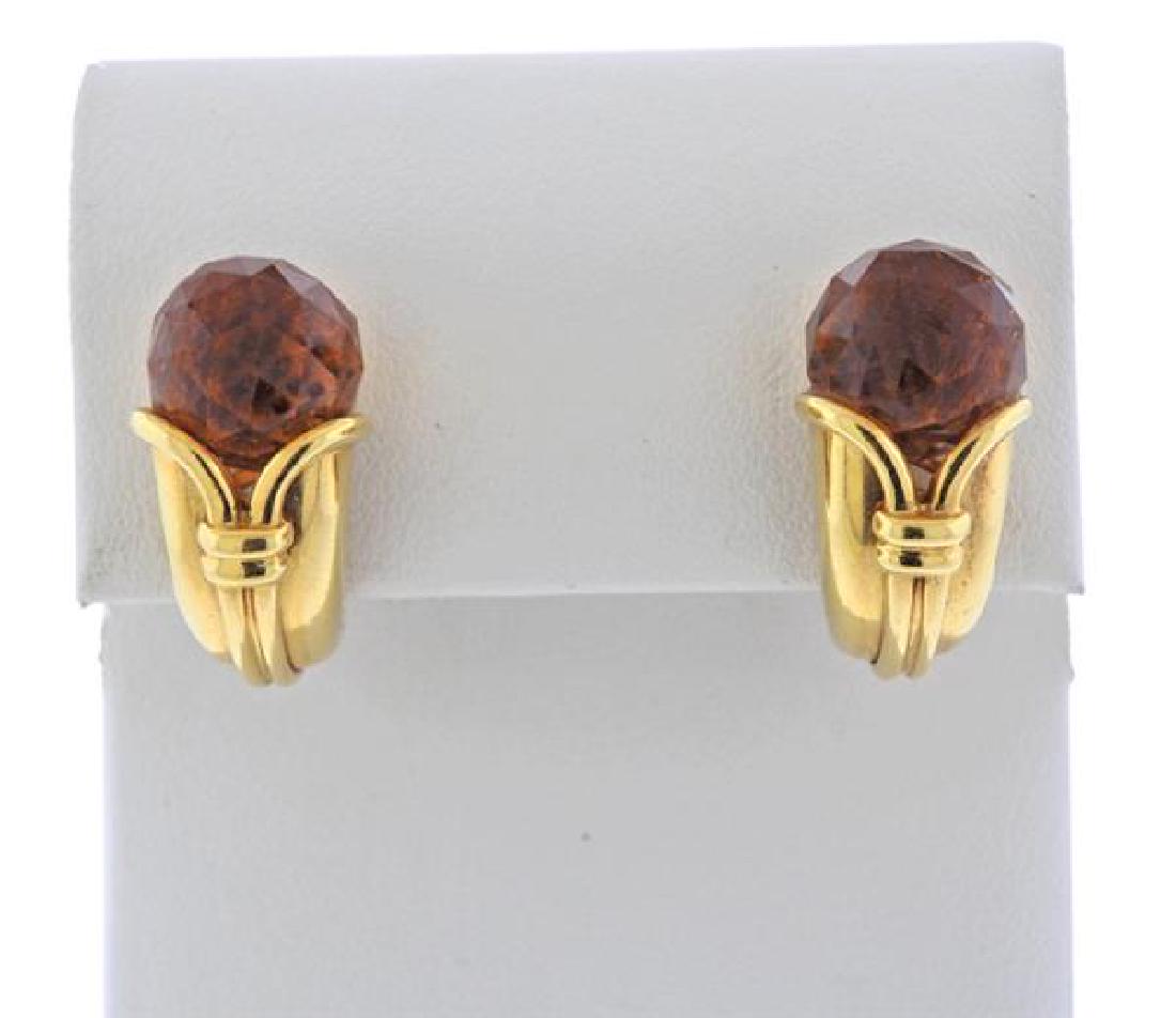 Bvlgari Bulgari Citrine 18k Gold Earrings (1 of 3)