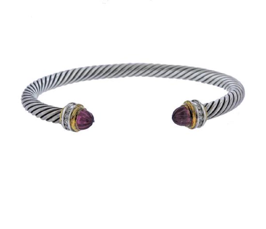 David Yurman 18k Gold Sterling Diamond  Bracelet (1 of 3)