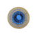 14K Gold Diamond Blue Gemstone Large Pendant