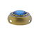 14K Gold Diamond Blue Gemstone Large Pendant - 2