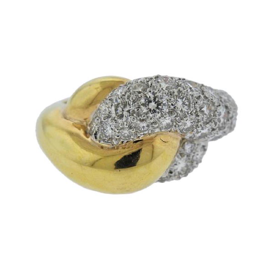 David Webb 18k Gold Platinum Diamond Ring (1 of 4)