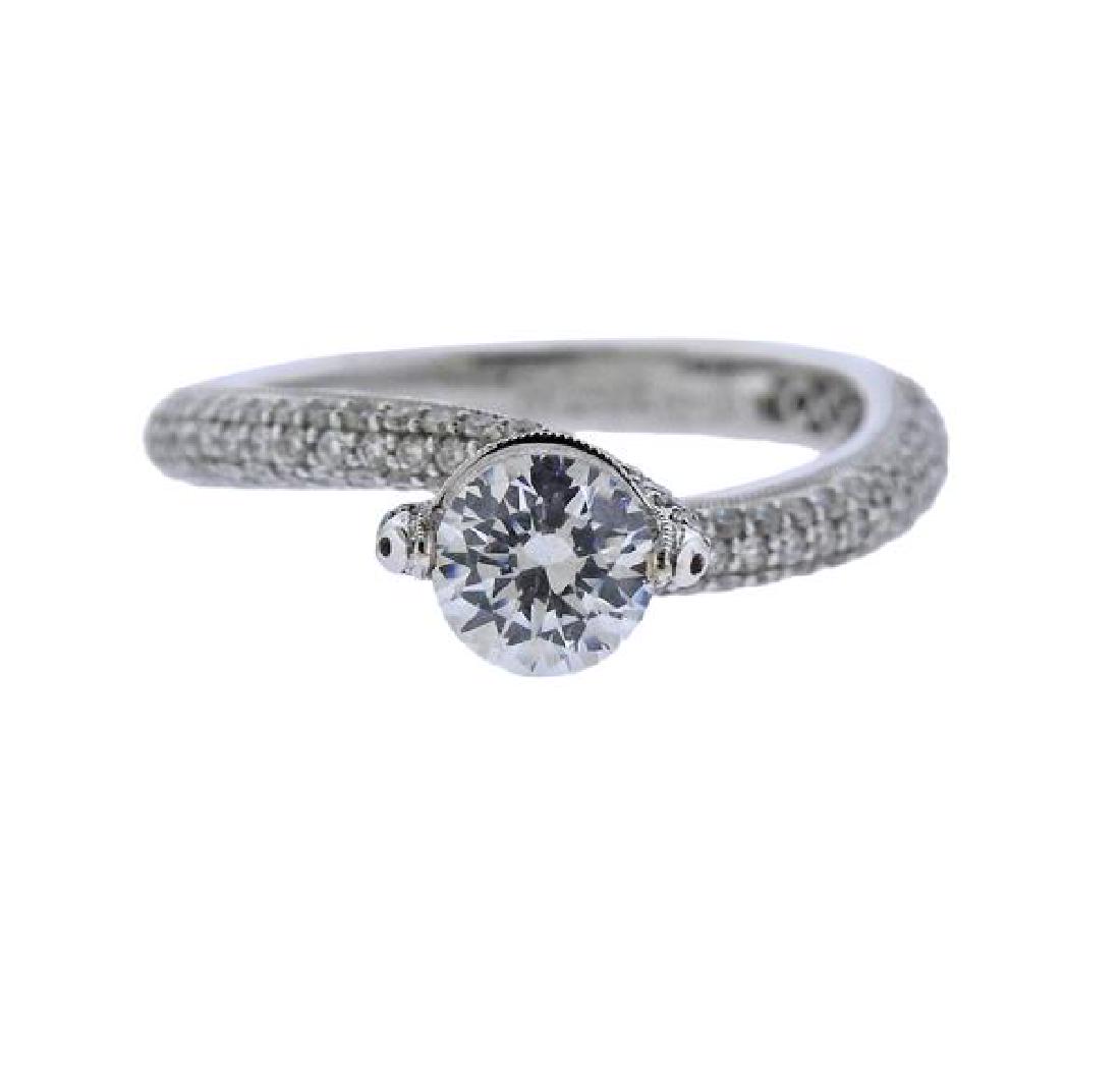 18K Gold Diamond Engagement Ring Mounting (1 of 3)