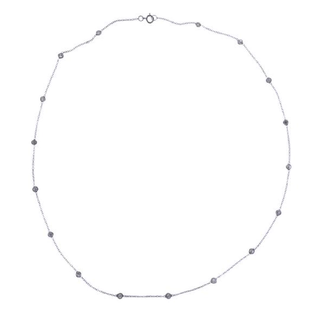 14k Gold Diamond Station Necklace (1 of 3)