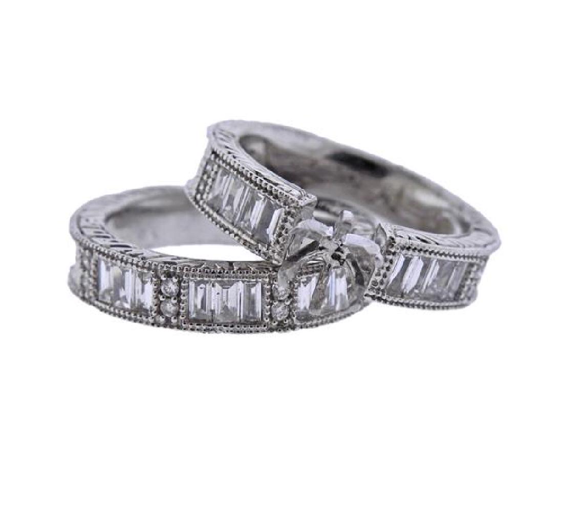 14k Gold Diamond Engagement Wedding Ring Set (1 of 5)