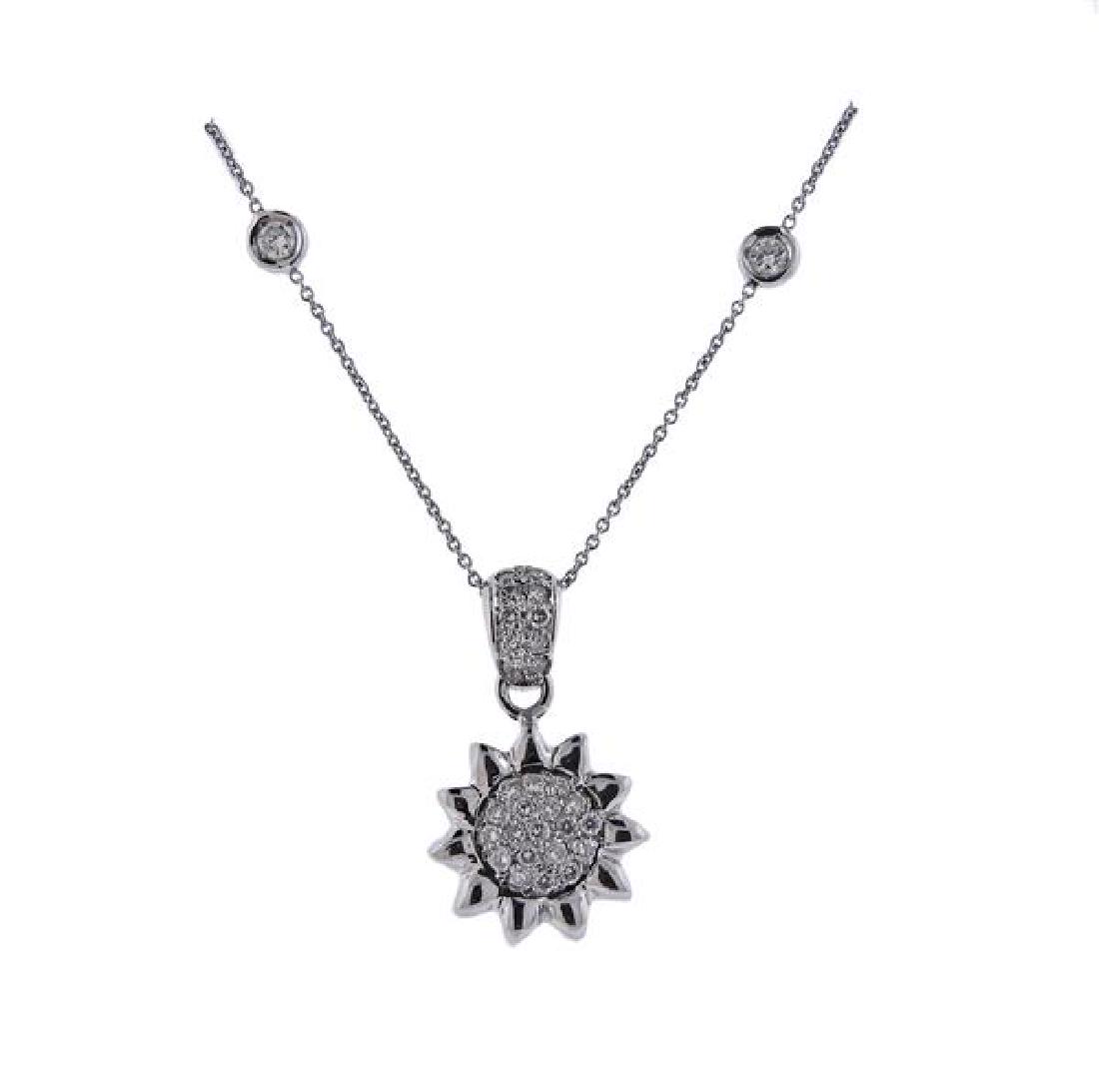 Roberto Coin 18K Gold Diamond Sun Pendant Necklace (1 of 4)