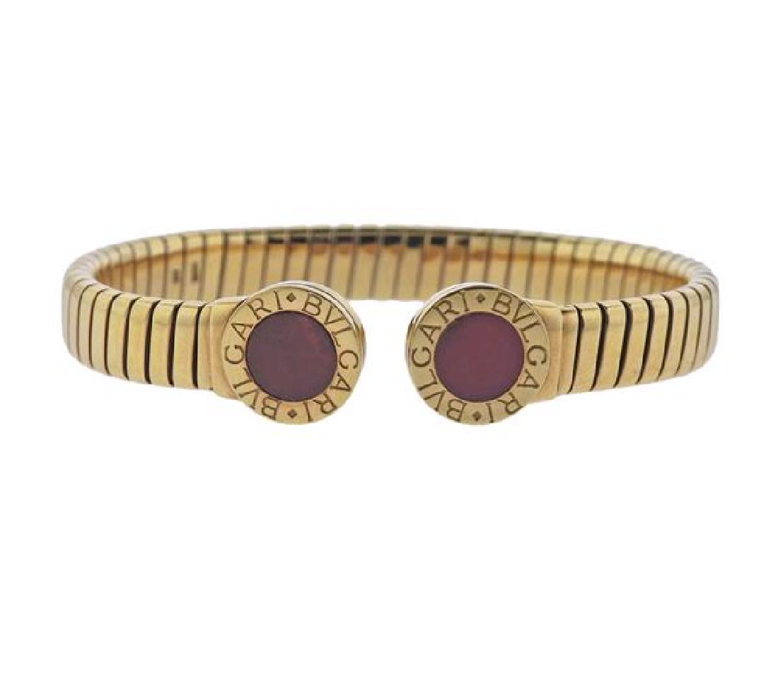 Bulgari Bvlgari Tubogas18K Gold Rhodochrosite Bracelet (1 of 4)