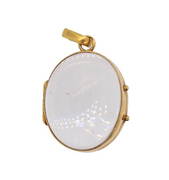Antique 18k Gold Glass Locket Pendant (1 of 3)