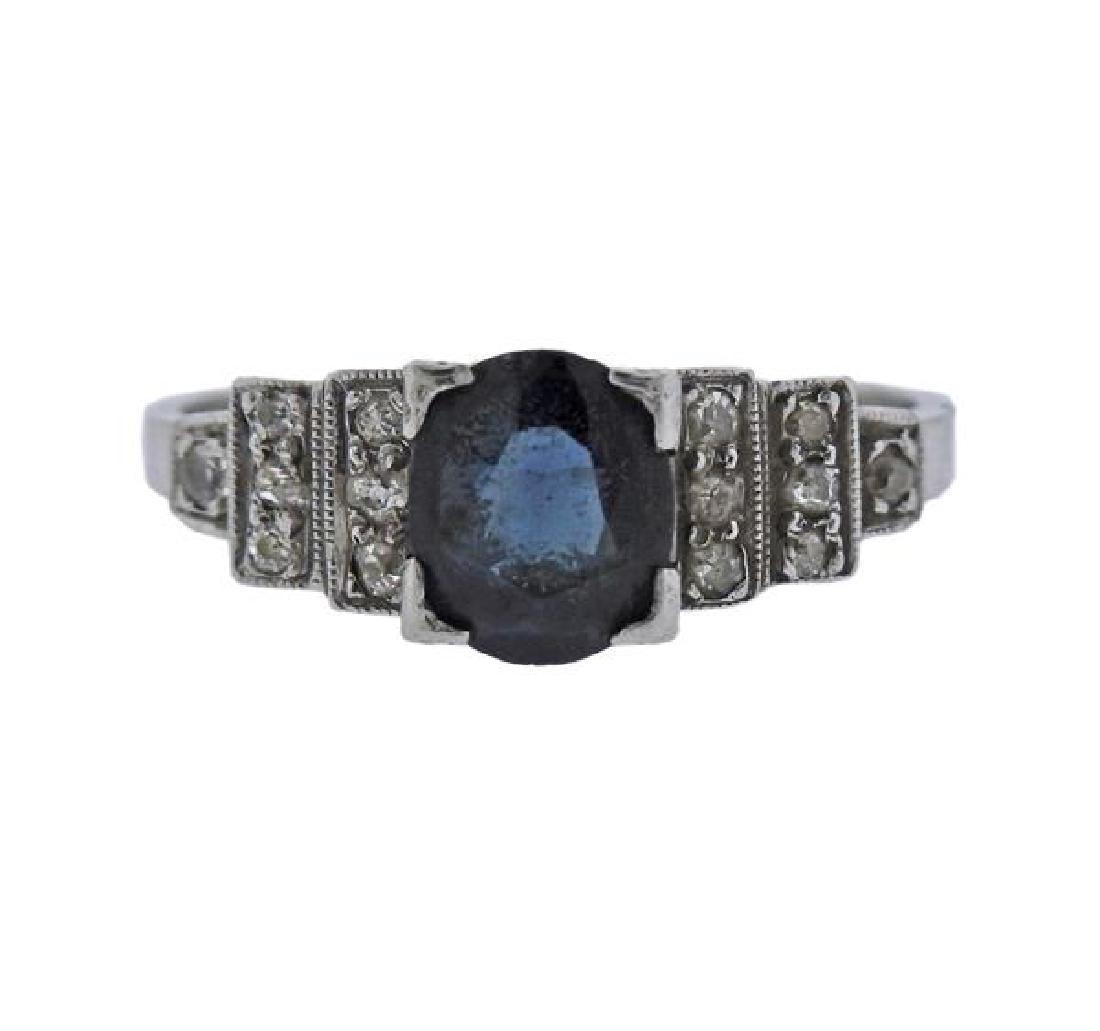 Platinum Diamond Stone Ring (1 of 3)