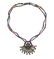 Silver Gold Diamond Multi Color Stone Pendant Necklace