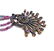 Silver Gold Diamond Multi Color Stone Pendant Necklace - 4