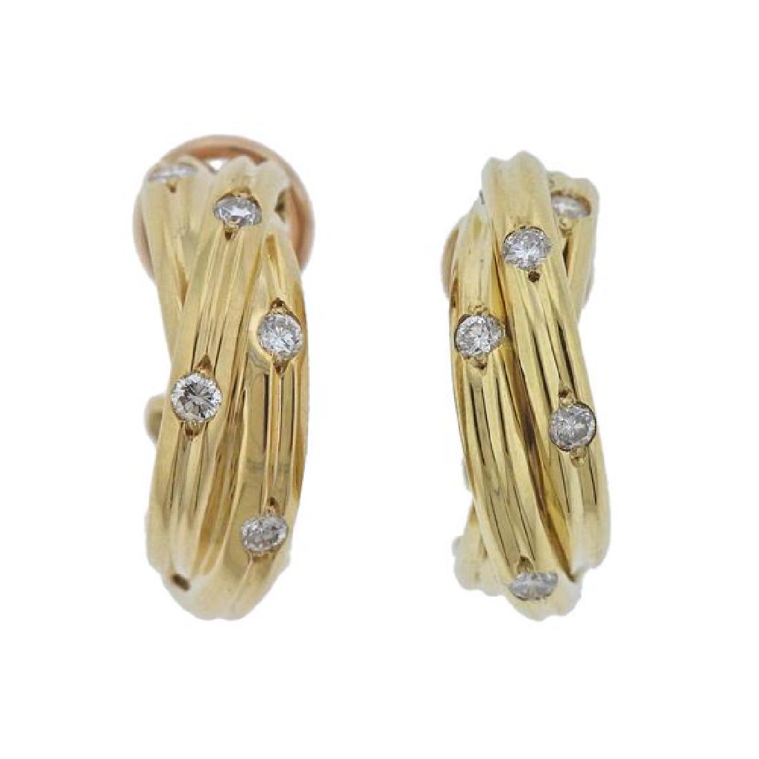 Cartier Trinity Diamond Hoop Earrings (1 of 5)