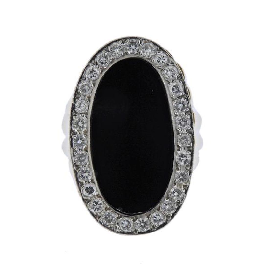 14K Gold Diamond Onyx Ring (1 of 3)