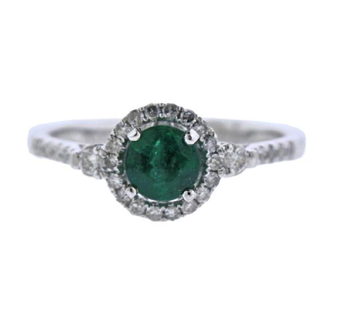 14k Gold Diamond Emerald Engagement Ring (1 of 3)