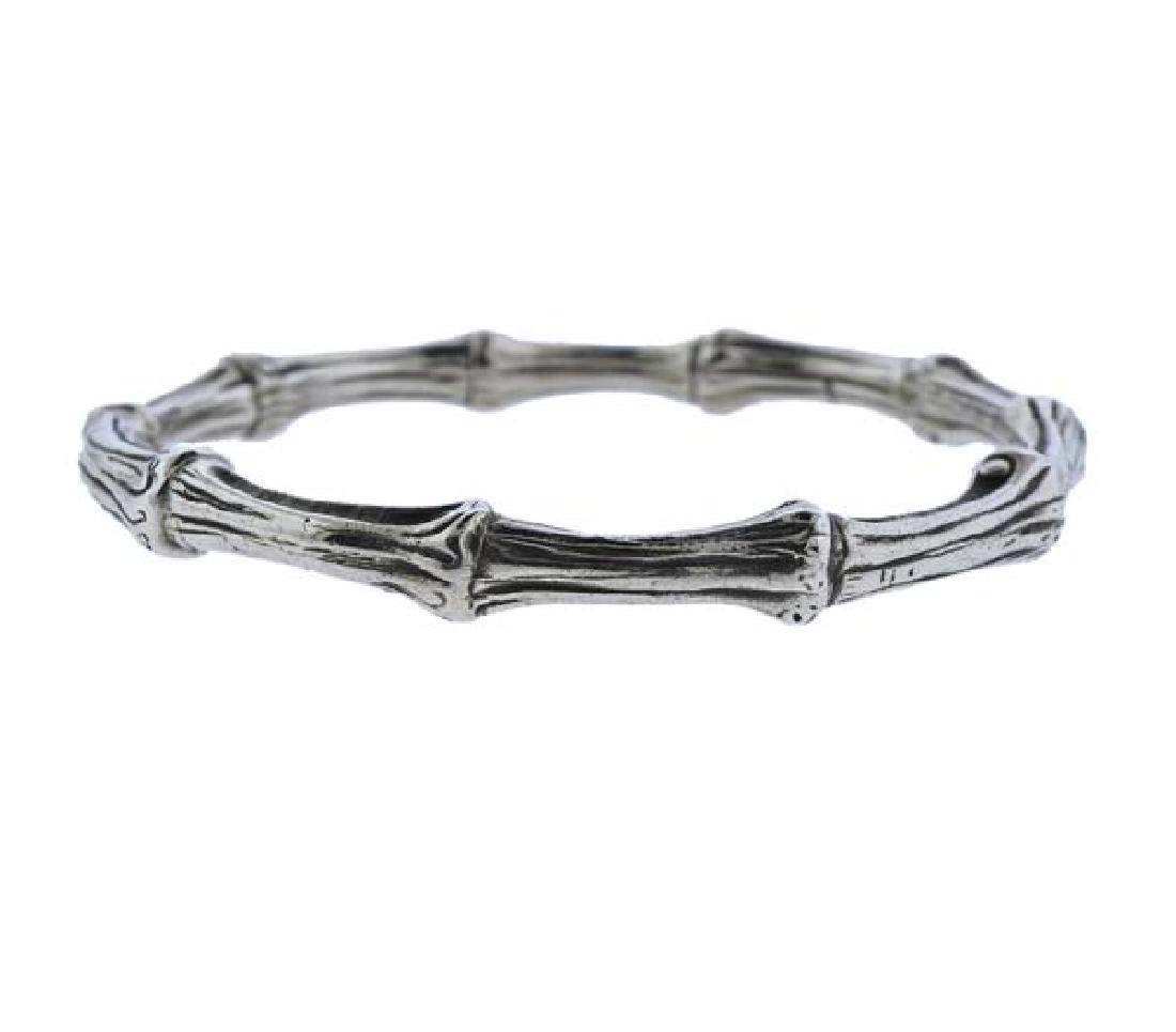Tiffany & Co Bamboo Sterling Bangle Bracelet (1 of 3)