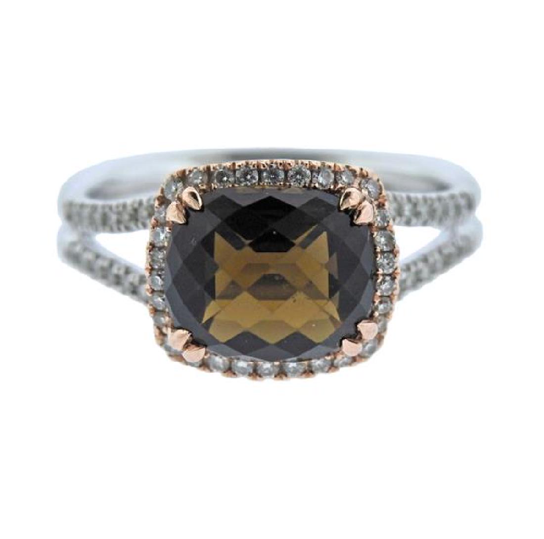 Zeghani 14K Gold Diamond Smoky Topaz Ring (1 of 3)