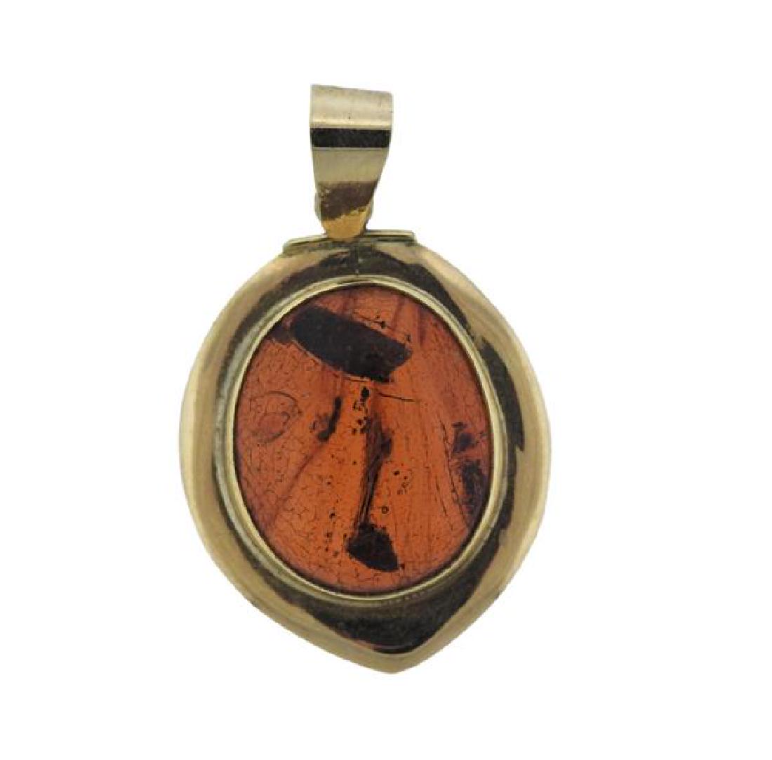 14k Gold Amber Pendant (1 of 3)
